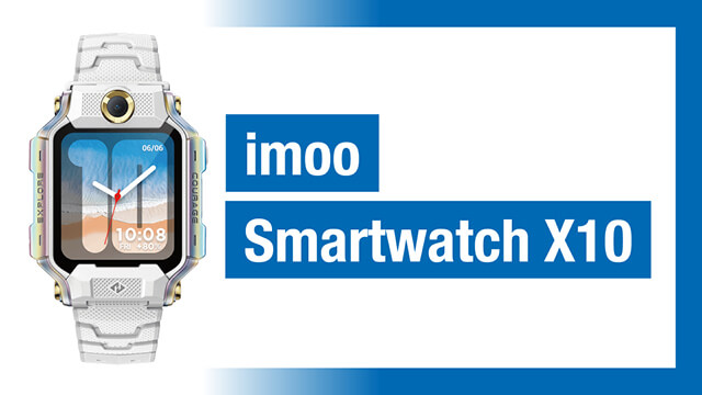imoo Smartwatch X10 mit farbigem Display und robustem Design, präsentiert im Kontext der Brodos AG Produkte.